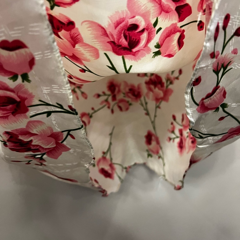Sante Floral Vintage Pink White Bow Granny Coquette Cottage Slip Dress Sz Large - Picture 6 of 6